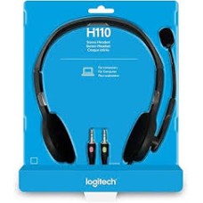 Logiech H110 Stereo Headset - 3.5mm dual plug computer headset